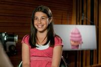 Dana Gaier on the set of "Despicable Me."