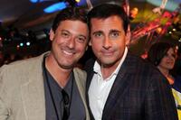 Adam Fogelson and Steve Carell at the after party of the California premiere of "Despicable Me."