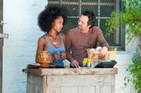 Yaya DaCosta as Tanya and Mark Ruffalo as Paul in "The Kids Are All Right."