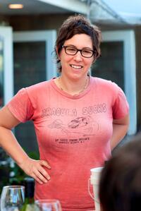 Director Lisa Cholodenko on the set of "The Kids Are All Right."