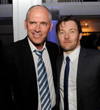Co-COO and president of Lionsgate Films Joe Drake and Joel Edgerton at the California premiere of "Warrior."