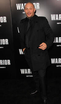 Tom Hardy at the California premiere of "Warrior."