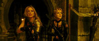 Abbie Cornish as Sweet Pea and Jena Malone as Rocket in "Sucker Punch."