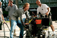 Director/Executive Producer Michael Bay on the set of "Transformers: Dark of the Moon."