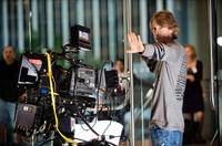 Director/Executive Producer Michael Bay on the set of "Transformers: Dark of the Moon."
