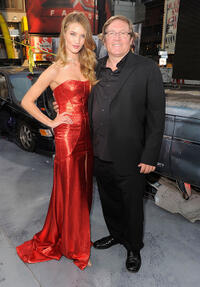 Rosie Huntington-Whiteley and Lorenzo di Bonaventura at the New York premiere of "Transformers: Dark of the Moon."