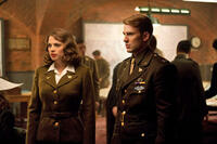 Chris Evans and Haley Atwell in "The First Avenger: Captain America."