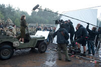 Hayley Atwell on the set of "Captain America: The First Avenger."