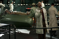 Chris Evans as Steve Rogers and Stanley Tucci as Dr. Abraham Erskine in "Captain America: The First Avenger."
