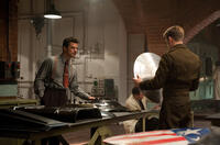Dominic Cooper as Howard Stark and Chris Evans as Steve Rogers in "Captain America: The First Avenger."