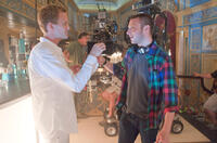 Neil Patrick Harris and director Todd Strauss-schulson on the set of "A Very Harold & Kumar Christmas."