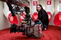 Director Brad Peyton on the set of "Cats & Dogs: The Revenge of Kitty Galore."