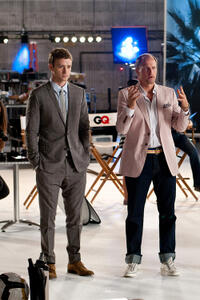 Justin Timberlake as Dylan and Woody Harrelson as Tommy in "Friends With Benefits."