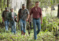 Drew Powell as Bic, Billy Lush as Chris, Rhys Coiro as Norman and Alexander Skarsgard as Charlie in "Straw Dogs."