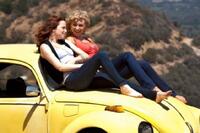 Emma Stone as Olive Penderghast and Aly Michalka as Rhiannon in "Easy A."
