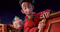 Bryony voiced by Ashley Jensen and Arthur voiced by James McAvoy in "Arthur Christmas."