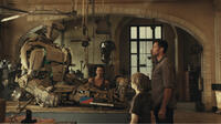 Atom, Evangeline Lilly, Dakota Goyo and Hugh Jackman in "Real Steel."