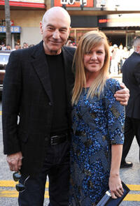 Patrick Stewart and Ashley Jensen at the California premiere of "Gnomeo And Juliet."