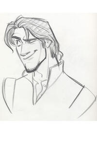 Concept art of Flynn Rider for "Tangled 3D"