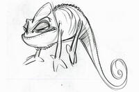 Concept art of Pascal from "Tangled 3D"