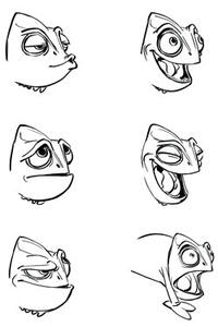 Concept art of Pascal from "Tangled 3D"