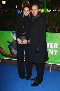 Composer Alexandre Desplat and Guest at the UK premiere of "Rise of The Guardians."