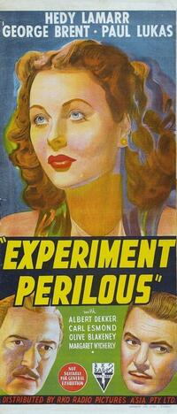 Poster art for "Experiment Perilous."