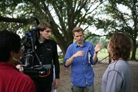 Director Daniel Stamm on the set of "The Last Exorcism."