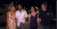 Elika Portnoy as Elena Dubrovnik, Carlos Leon as Carlos Sanchez, Ashley Wolfe as Betty Bristol and McCaleb Burnett as Mike White in "Immigration Tango."