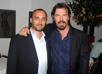 Director Amir Bar-Lev and Josh Brolin at the after party of the New York premiere of "The Tillman Story."