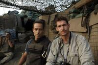 Sebastian Junger and Tim Hetherington on the set of "Restrepo."