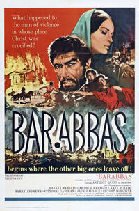 Poster art for "Barabbas."