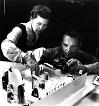 Ray Eames and Charles Eames in "Eames: The Architect & the Painter."
