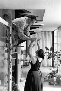 Charles Eames and Ray Eames in "Eames: The Architect & the Painter."