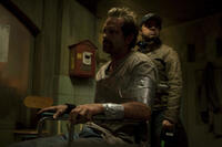 Director Xavier Gens and Michael Biehn on the set of "The Divide."