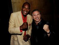 Bo Brown and Ray "Boom Boom" Mancini at the after party of the California premiere of "Love Ranch."