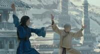 Nicola Peltz as Katara and Noah Ringer as Aang in "The Last Airbender."