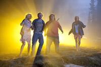 Blythe Danner, Nick Frost, Simon Pegg and Kristen Wiig in "Paul."