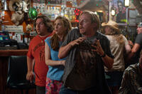 Nick Frost as Clive, Kristen Wiig as Ruth Buggs and Simon Pegg as Graeme in "Paul."