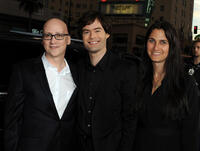 Director Greg Mottola, Bill Hader and executive producer Liza Chasin at the California premiere of "Paul."