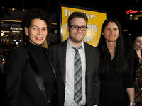 Donna Langley, Seth Rogen and executive producer Liza Chasin at the California premiere of "Paul."