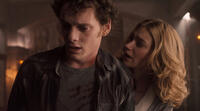 Anton Yelchin as Charley Brewster and Imogen Poots as Amy in "Fright Night."