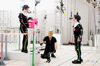 Joan Cusack and Seth Green on the set of "Mars Needs Moms."