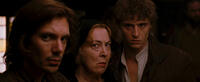 Lukas Haas as Father Auguste, Christine Willes as Madame Lazar and Max Irons as Henry in "Red Riding Hood."