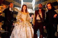Luke Evans, Milla Jovovich, Ray Stevenson and Matthew Macfadyen in "The Three Musketeers."