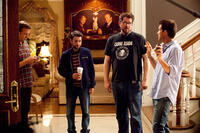 Jason Sudeikis , Charlie Day, Director Seth Gordon and Jason Bateman on set of "Horrible Bosses."