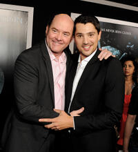 David Koechner and Nicholas D'Agosto at the California premiere of "Final Destination 5."