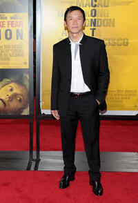 Chin Han at the New York premiere of "Contagion."