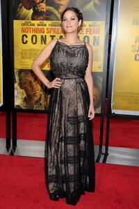 Marion Cotillard at the New York premiere of "Contagion."