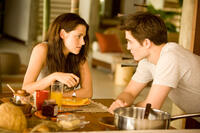 Kristen Stewart as Bella Swan and Robert Pattinson as Edward Cullen in "The Twilight Saga: Breaking Dawn - Part 1."